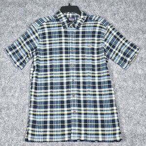 Patagonia Organic Cotton Plaid Short Sleeve Button Up Shirt Men's Size Small